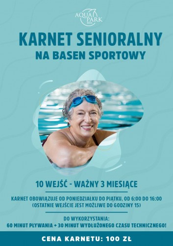 Karnet Senioralny na basen sportowy!