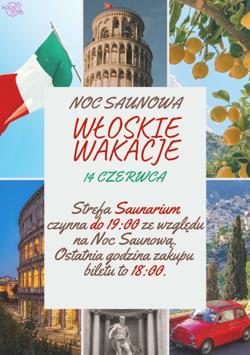 KUP BILET NA WŁOSKĄ NOC SAUNOWĄ!